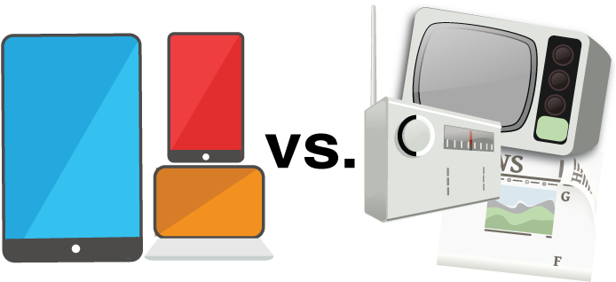 Will Interactive Marketing Take Over Traditional Marketing - Radio Clip Art (700x333)
