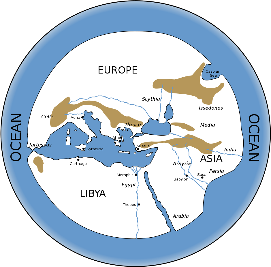 Hecataeus World Map-en - Greek View Of The World (1000x973)