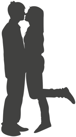 Png Kissing Couple Transparent Kissing Couple - Kiss By Lifting Leg Up (512x512)
