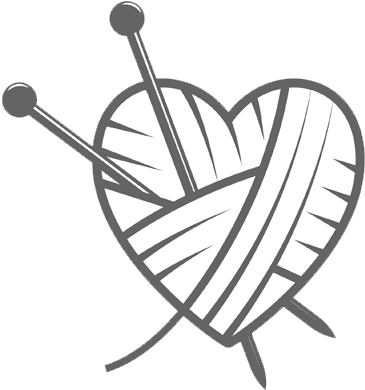 White Double Knitting Yarn - Knit Heart Clipart (400x400)