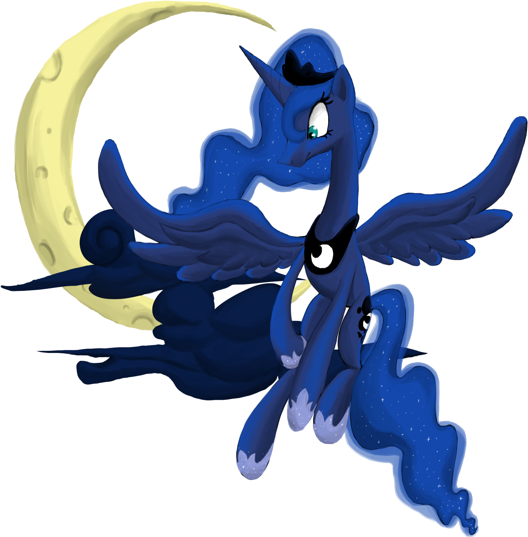 Aliasforrent, Cloud, Crescent Moon, Princess Luna, - Animal Figure (1800x1800)