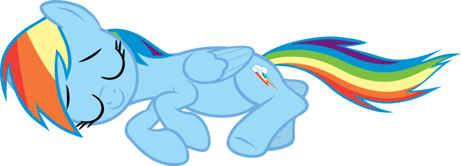 Mlp Rainbow Dash Cloud Vector Rainbow Dash Sleeping - Mlp Rainbow Dash Sleep (900x324)