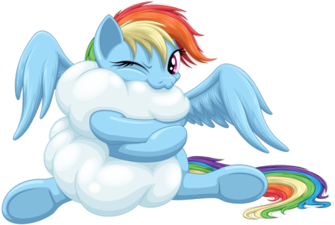 My Little Pony Friendship Is Magic Photo - Rainbowdash Cuddle (500x338)