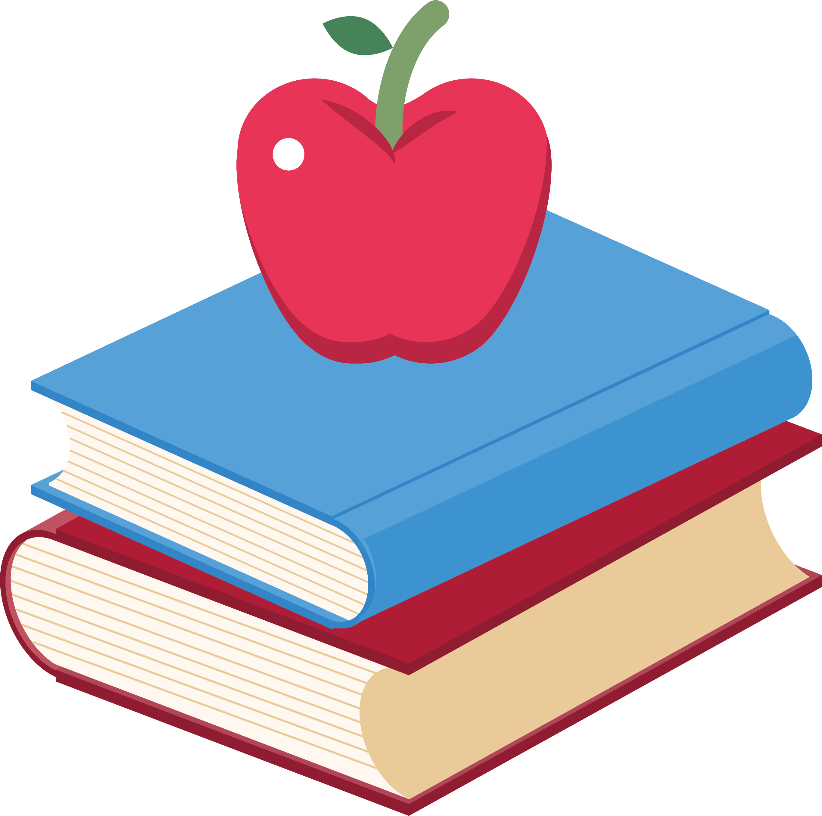 Book Apple Clip Art - Manzana Y Libros Png (2730x2711)