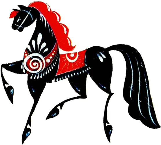 Folk Gorodets Painting From Russia - Городецкая Роспись Рисуем Поэтапно (700x700)