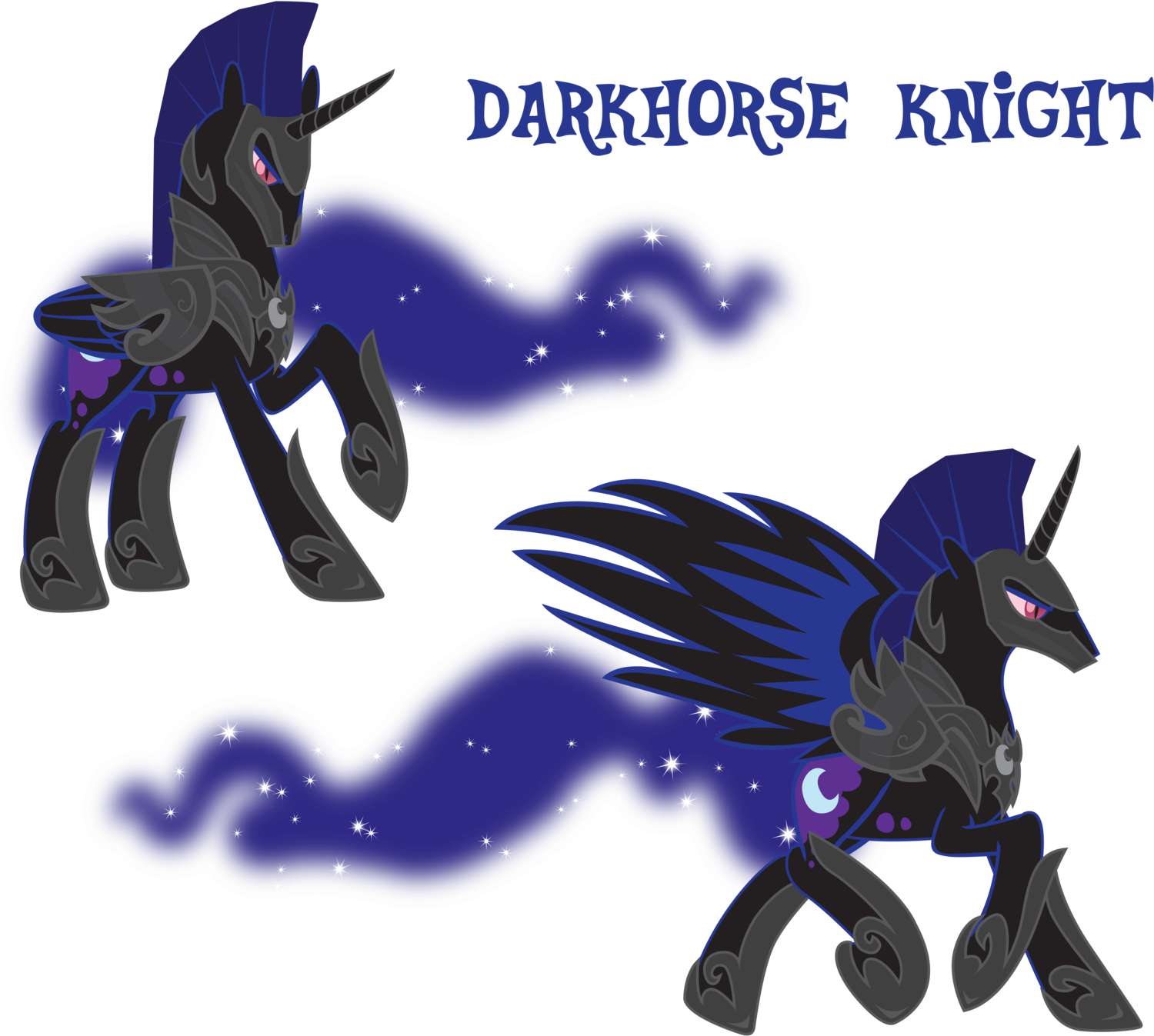 Darkhorse Knight By Trotsworth Profile - Mlp Dark Horse Knight (1600x1444)