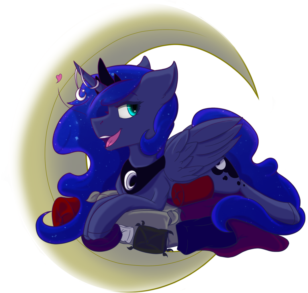 Lula-moonarts, Crescent Moon, Ethereal Mane, Female, - Cartoon (1128x1024)
