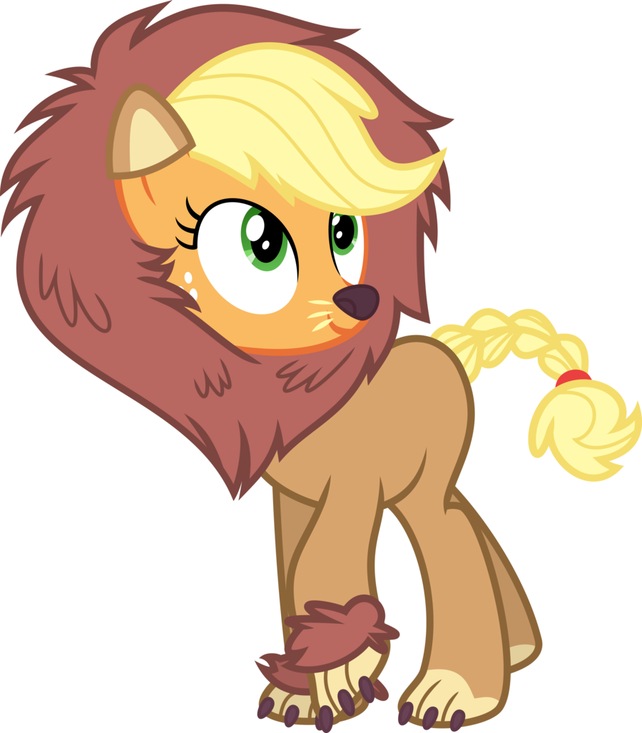 Applejack In A Lion Costume - Mlp Applejack Lion (900x1027)