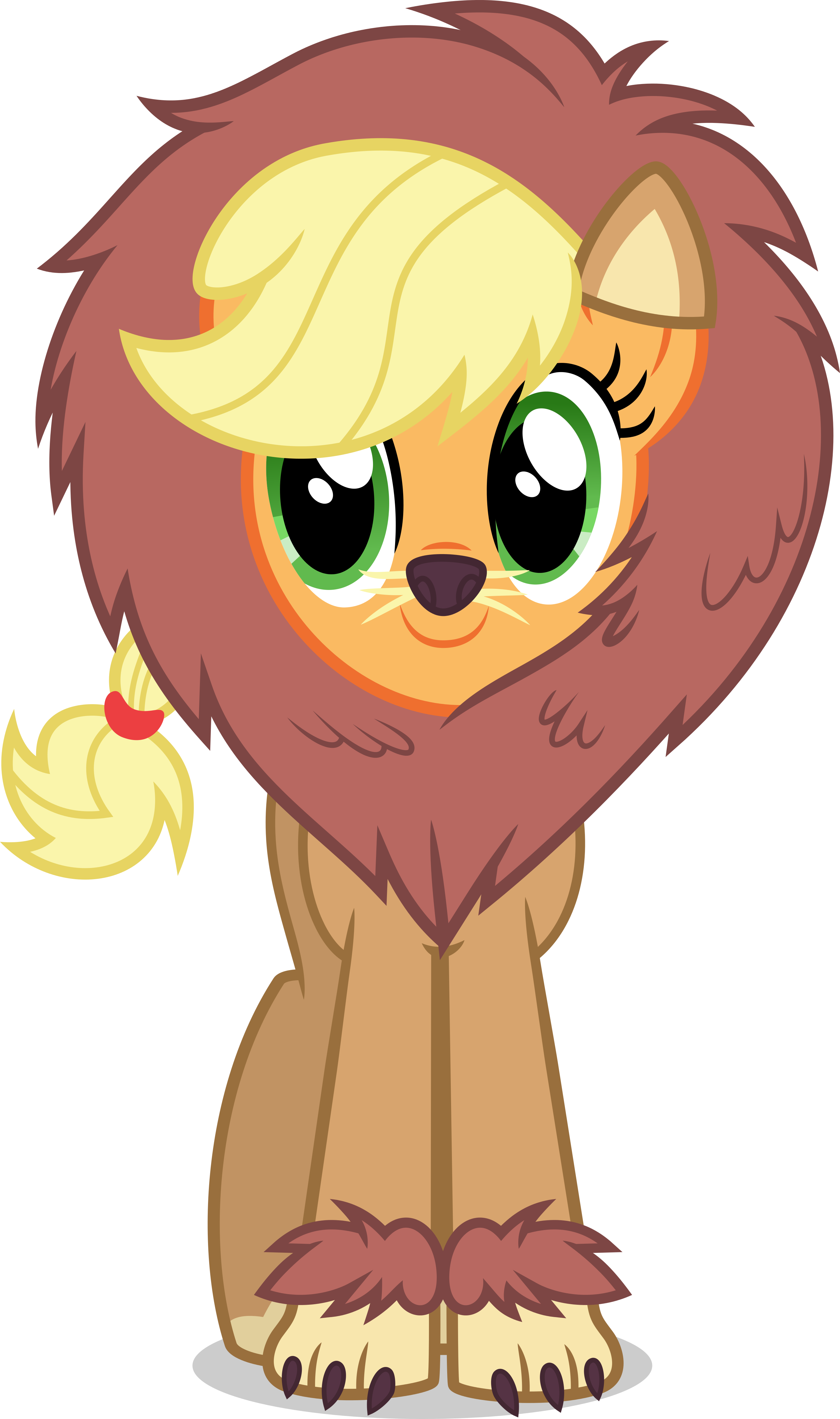Absurd Res, Applejack, Applelion, Artist - Pinkie Pie Straight Hair (3000x5068)