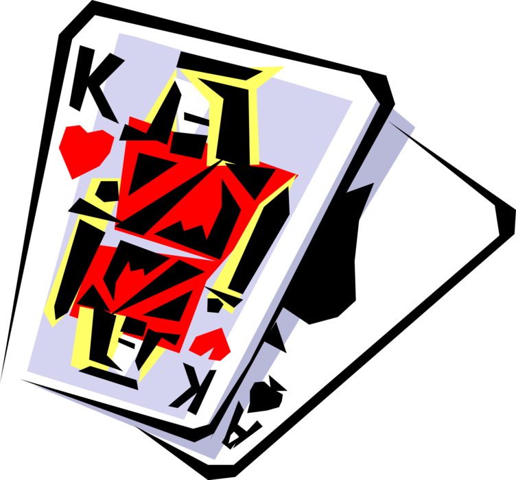Vector Illustration Of Card Games King Of Hearts Playing - Vector Illustration Of Card Games King Of Hearts Playing (752x700)