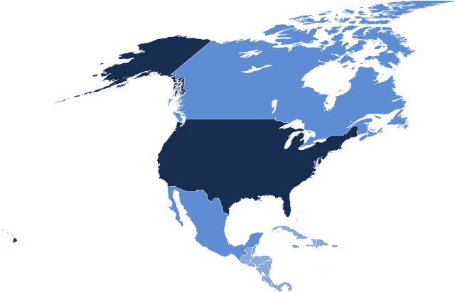 Alumni World Map - Aztecs In The Americas (640x522)