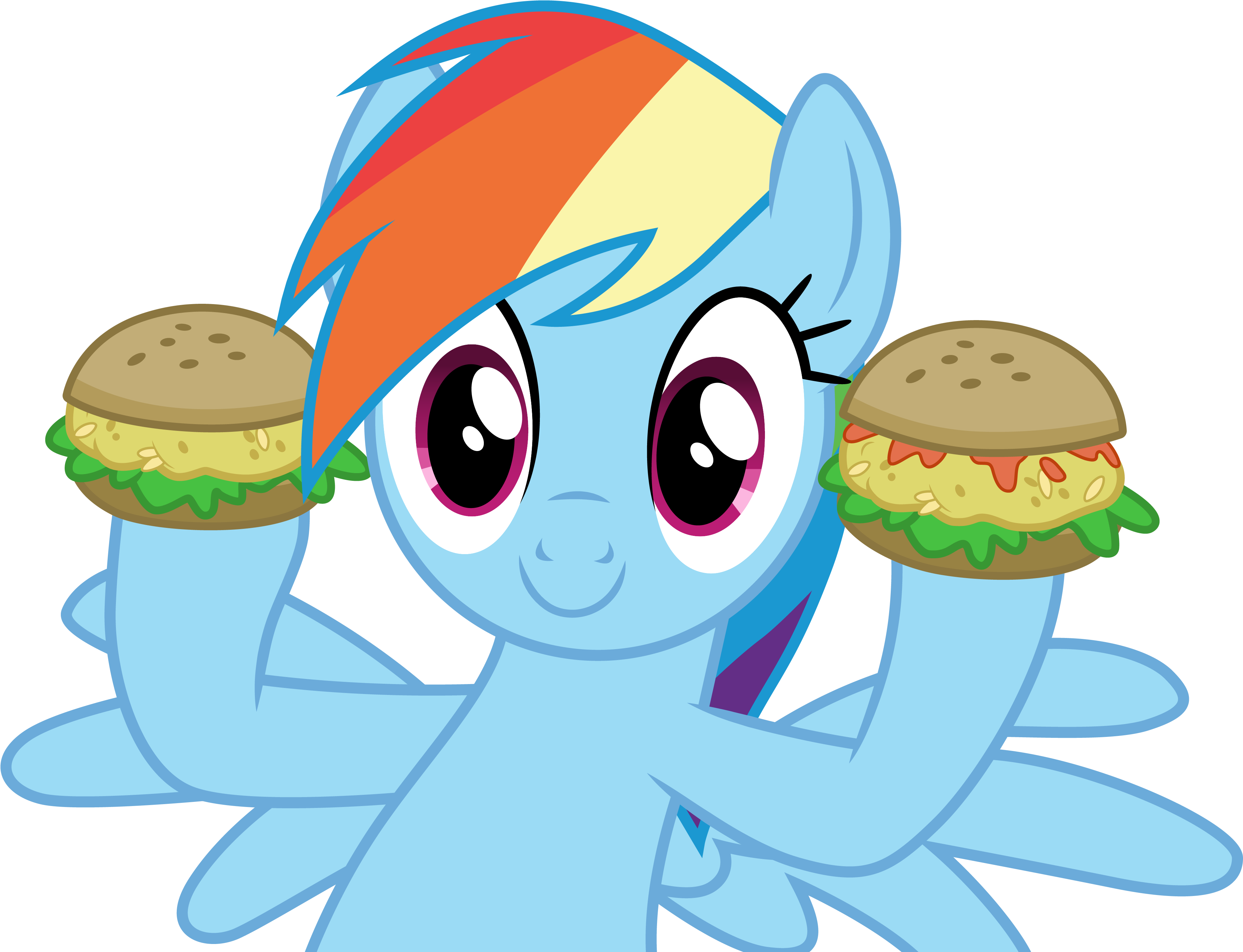 Ai Available, Artist - Rainbow Dash Burger (3912x3001)