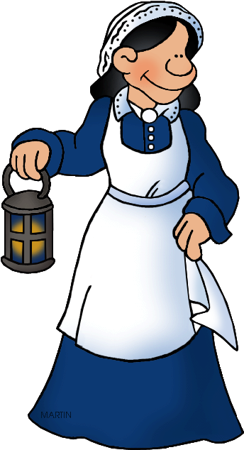 Nightingale Clip Art - Lady With The Lamp Drawing (364x648)
