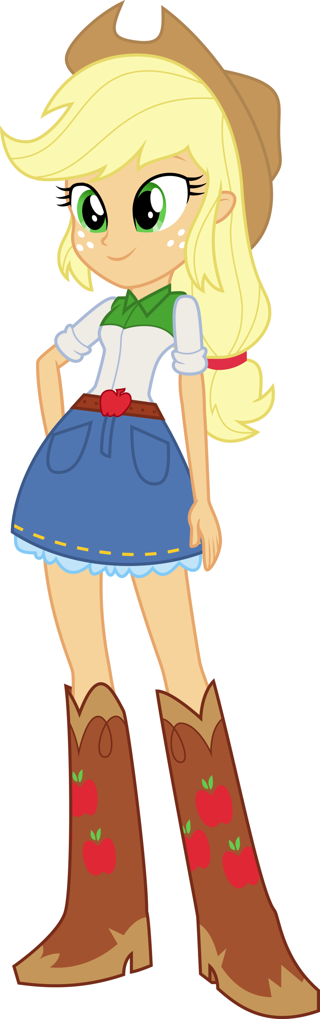 Applejack By Mewtwo-ex - Equestria Girls Applejack (1024x3257)