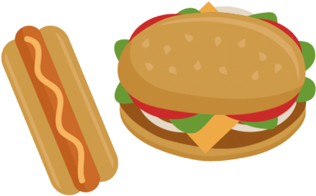 Hamburger Clipart Toastie - Hot Dogs And Hamburgers Clip Art (640x480)
