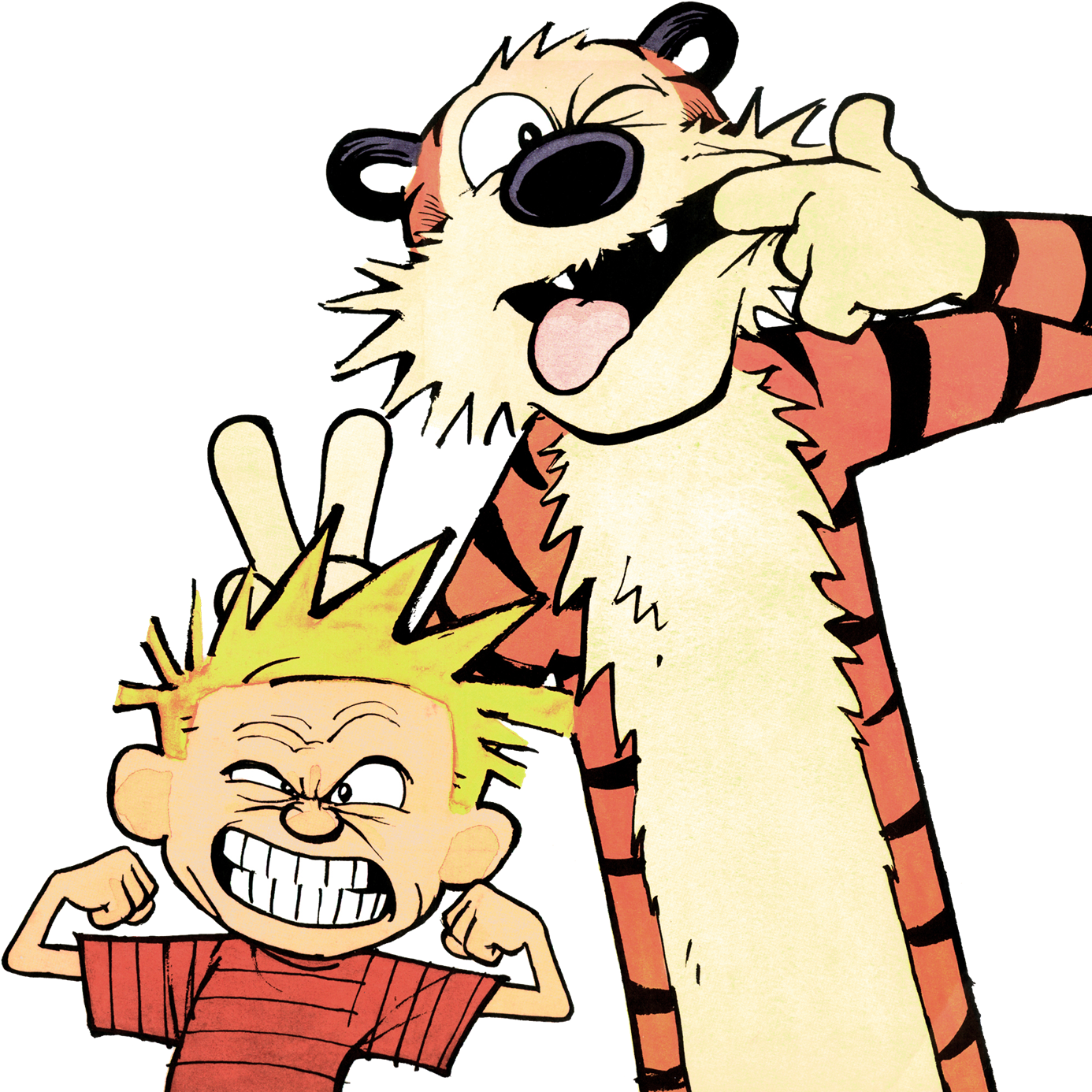 Calvin And Hobbes Png File - Calvin And Hobbes Tenth Anniversary Book By Bill Watterson (1400x1392)