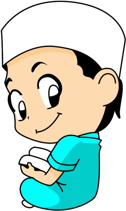 Quran Muslim Islam Cartoon Child - Muslim Boy Cartoon Png (500x700)