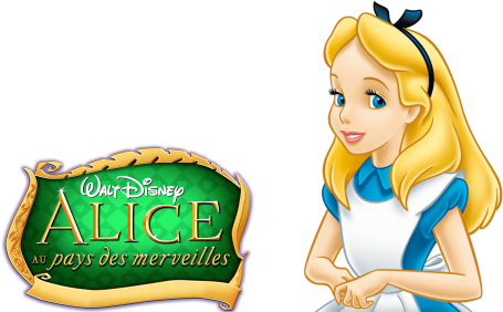Alice In Wonderland Movie Image With Logo And Character - Cartoon Alice In Wonderland (500x281)