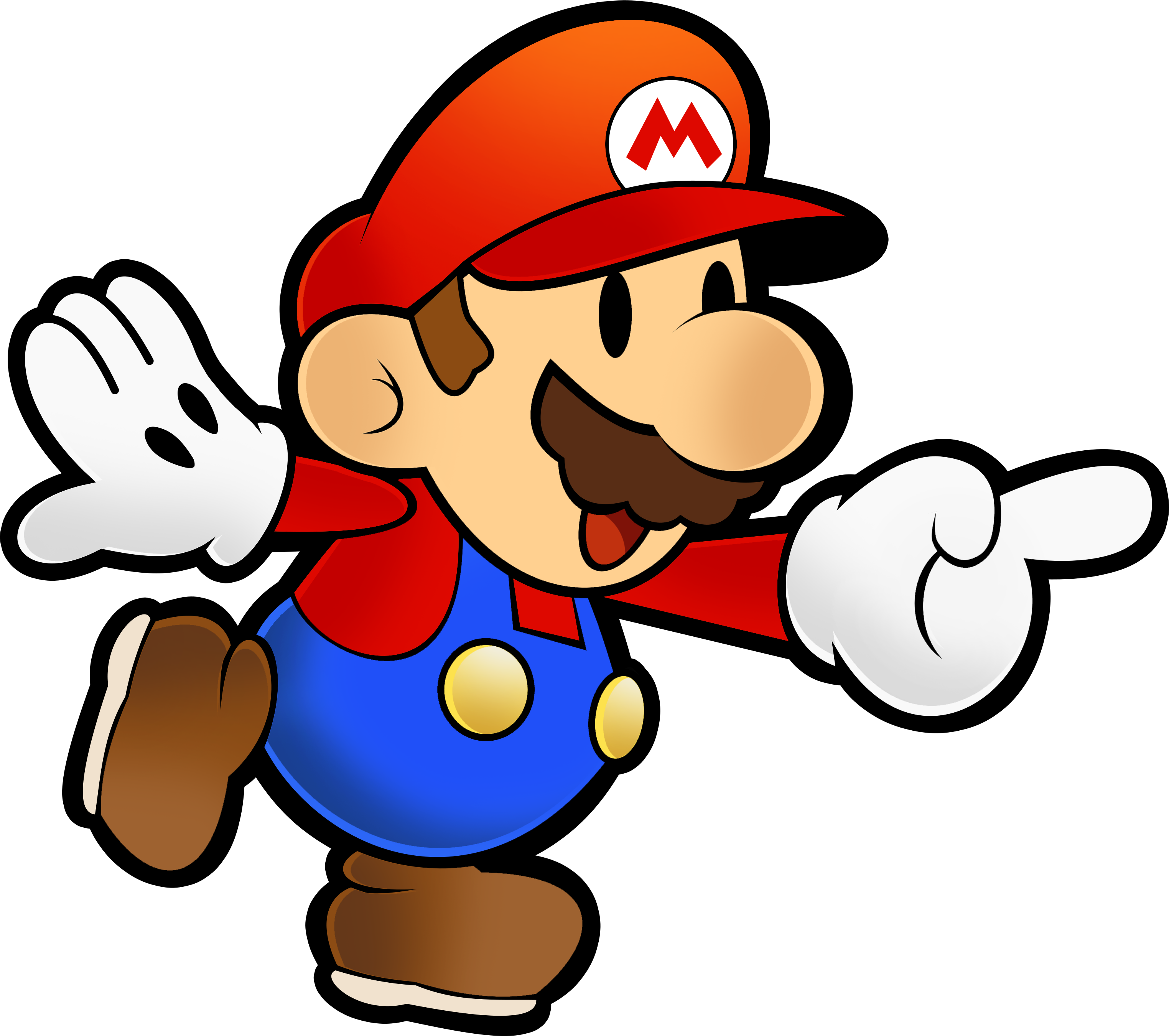 Paper Mario Art Topic - Paper Mario Png (3048x2701)