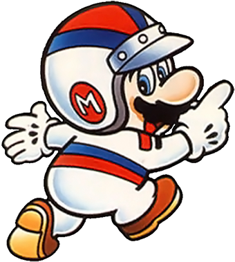 Mario In His Famicom Grand Prix Ii - Cartoon (500x401)