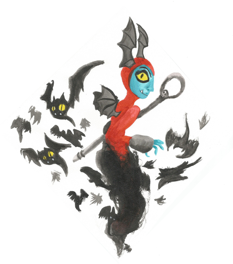 Bat Spin Painting By Lunyathedragon - Bat Spin Skylander (900x1018)