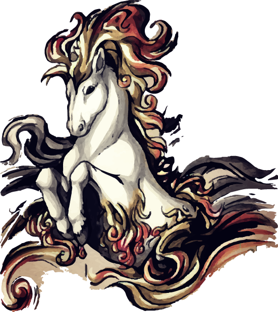 Horse Painting Unicorn - Horse Painting Unicorn (551x620)