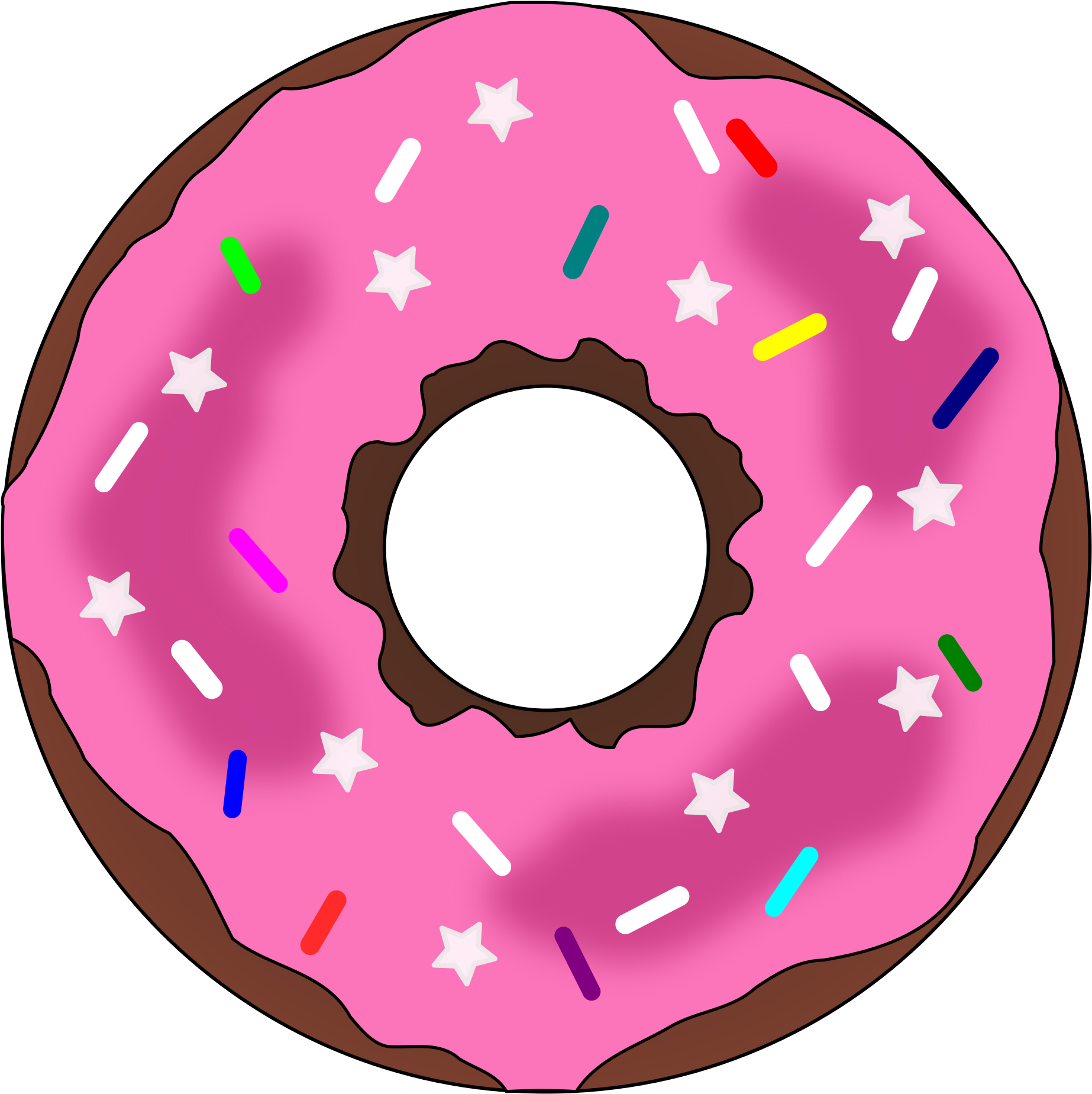 And Sprinkles Donut And Sprinkles Donut (2397x2400) Png Clipart