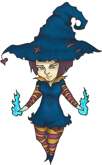 Darker Warlock Illustration - Cartoon (391x600)