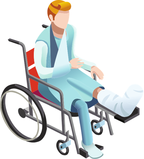 Patients Vector Isometric People - Site Vectorstock Nurse Wheelchair Vector (499x550)