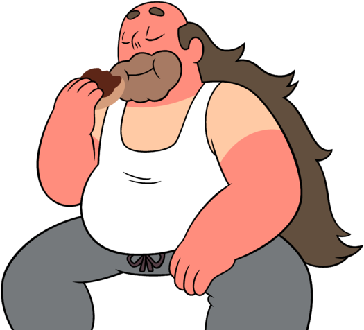 Greg Eating Donut - Stevwn Universe Greg Transparent Background (536x480)
