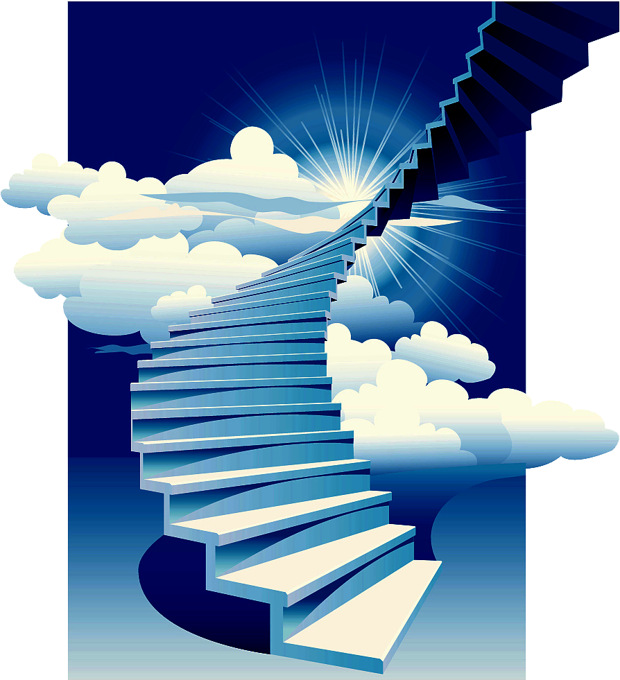 Stairs Stairway To Heaven Building Clip Art - Stairs Stairway To Heaven Building Clip Art (893x1024)