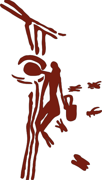 Honey Seeker Depicted On 8000 Year Old Cave Painting - History Of Honey (340x600)
