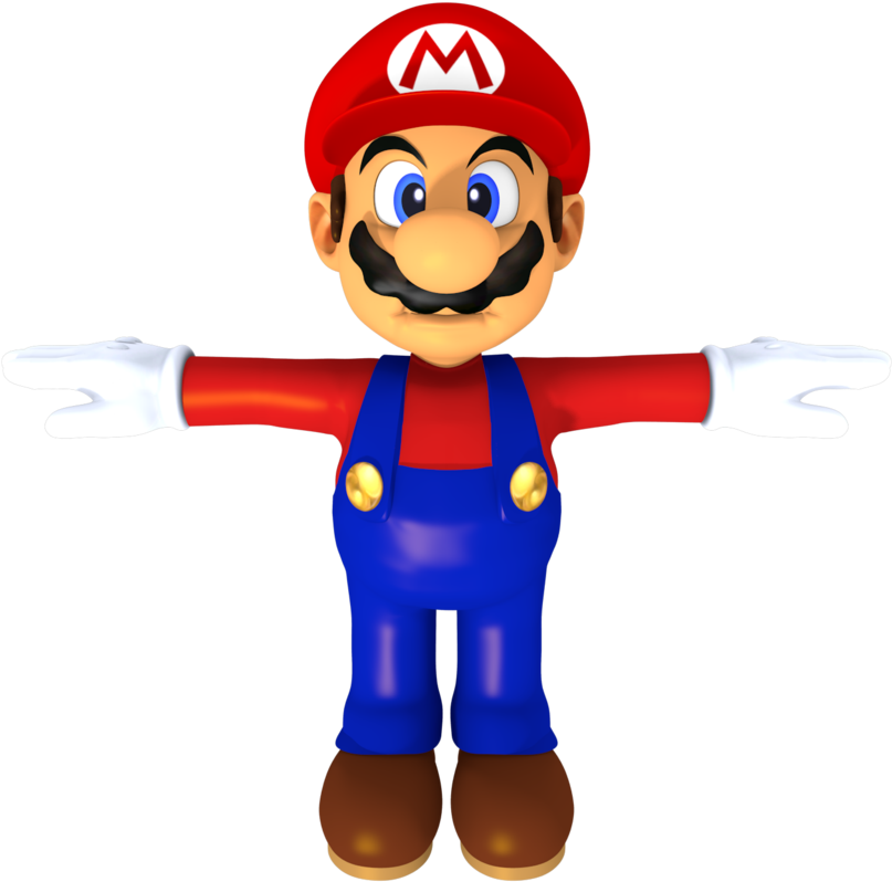 Vinfreild's N64 Mario - Mario T Pose (894x894)