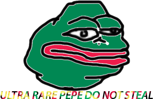 Ultra Rare Pepe Do Not Steal Frog Green - Donut Steel Pepe (504x360)