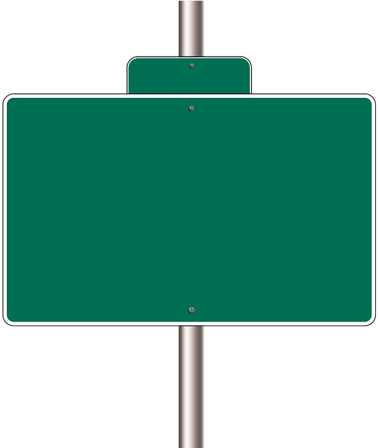 Blank Street Sign Template - Street Sign Empty (960x640)