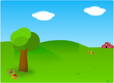 Country Landscape Clipart (600x338)