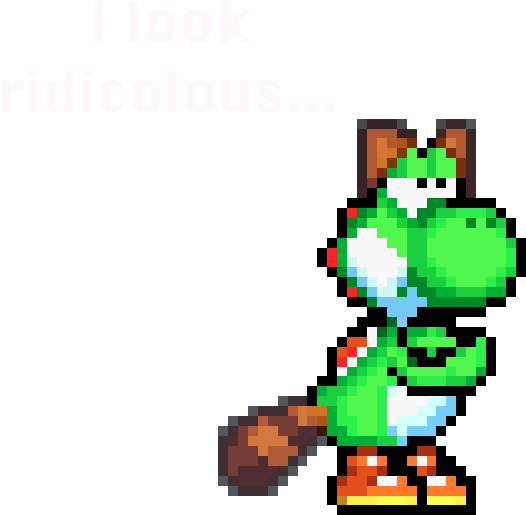 Racoon Yoshi Preview By Babyluigi957 - Pixel Art (599x627)