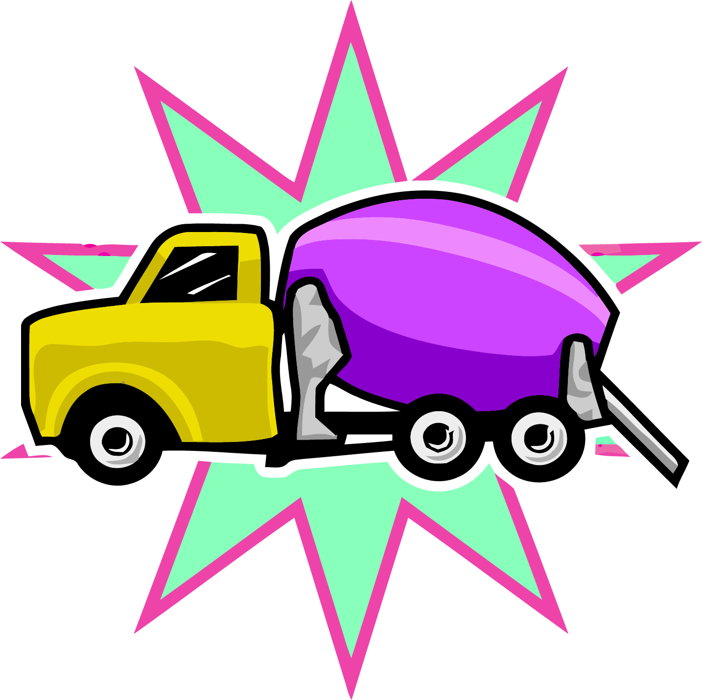 Cement Truck Star Clipart Png - Stop Sign Clip Art (1434x1430)