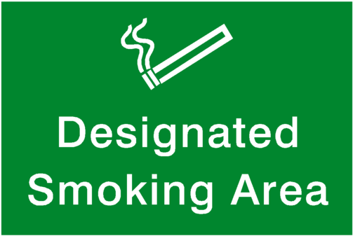 Designated Smoking Area Landscape Sign - Designated Smoking Area Sign (600x600)