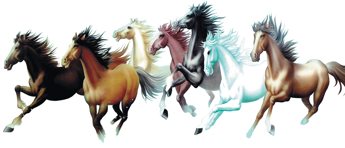 Horse Painting Interior Design Services Room Galloping - Dahlia Diy Eight Horses Run Animal Counted Cross Stitch (1417x1417)