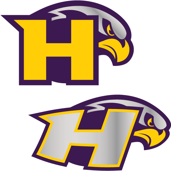 Hanford Falcon 3 Color Logo Official And Concept Version - Falcons College (606x612)