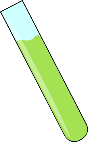 Science Test Tube With Green Liquid Clip Art - Test Tube With Liquid (306x494)