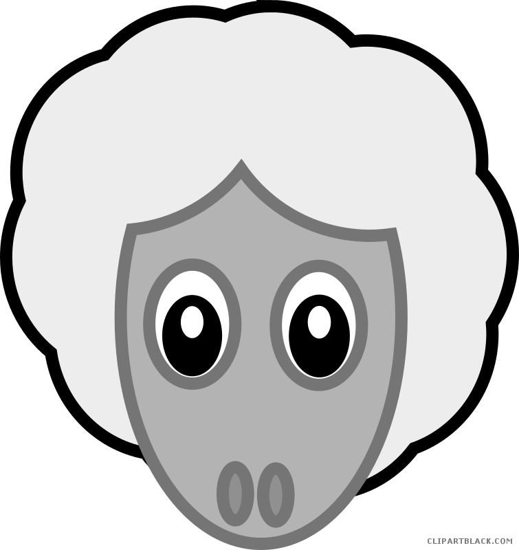 Sheep Head Animal Free Black White Clipart Images Clipartblack - Sheep (755x800)