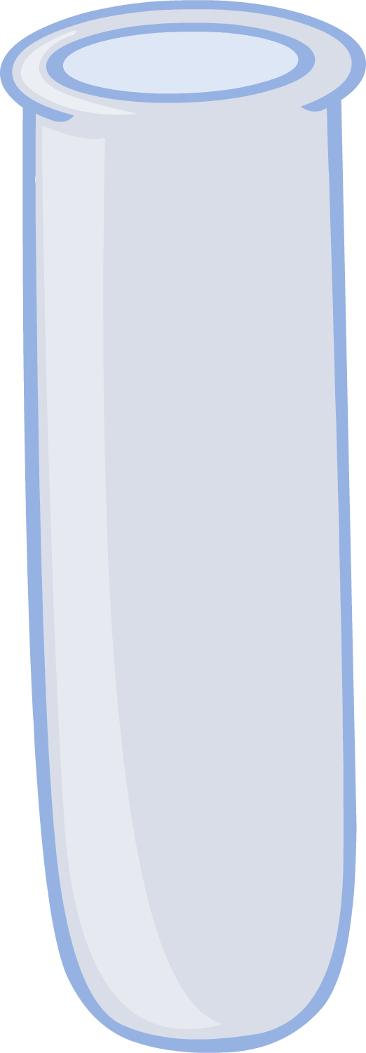 Empty Test Tube - Electric Blue (522x1500)
