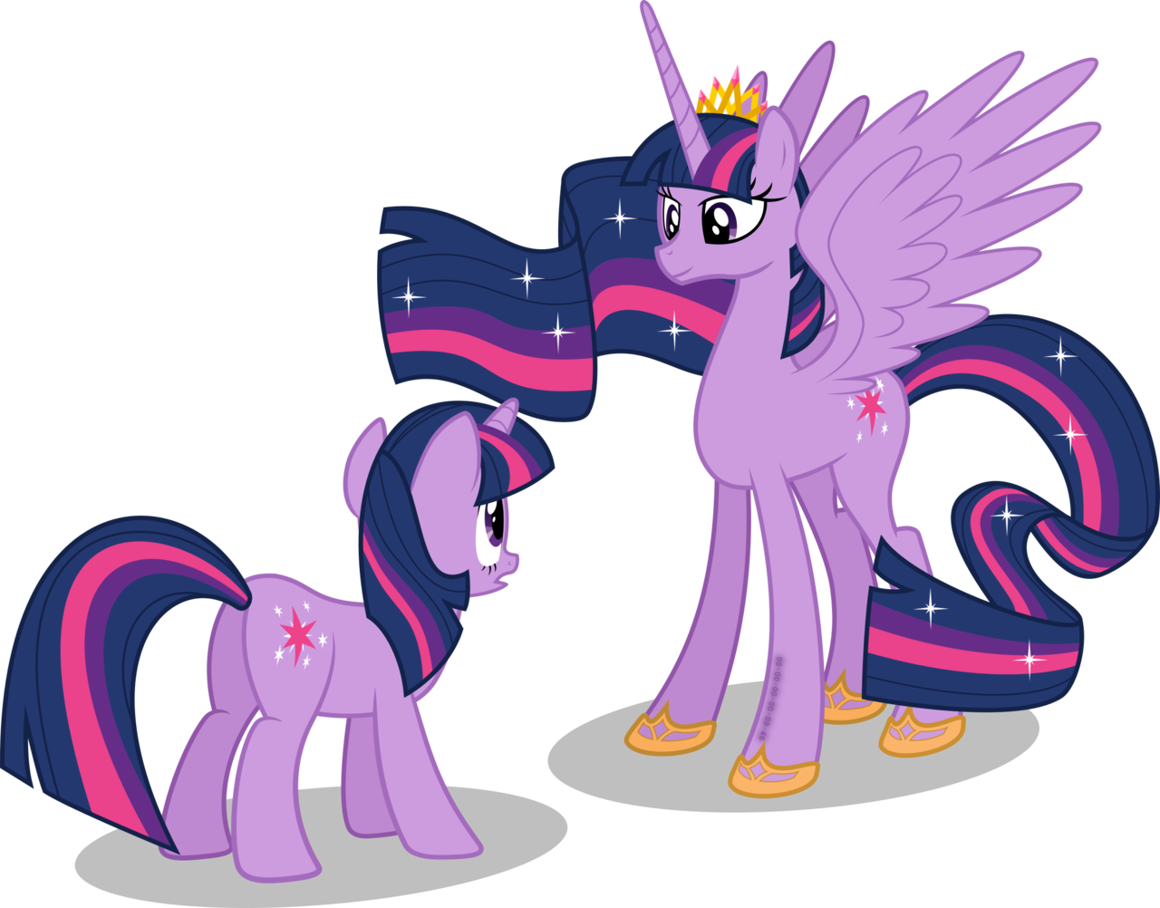 S4ncho, Crown, Duality, Duo, Ethereal Mane, Female, - Cartoon (1280x1002)