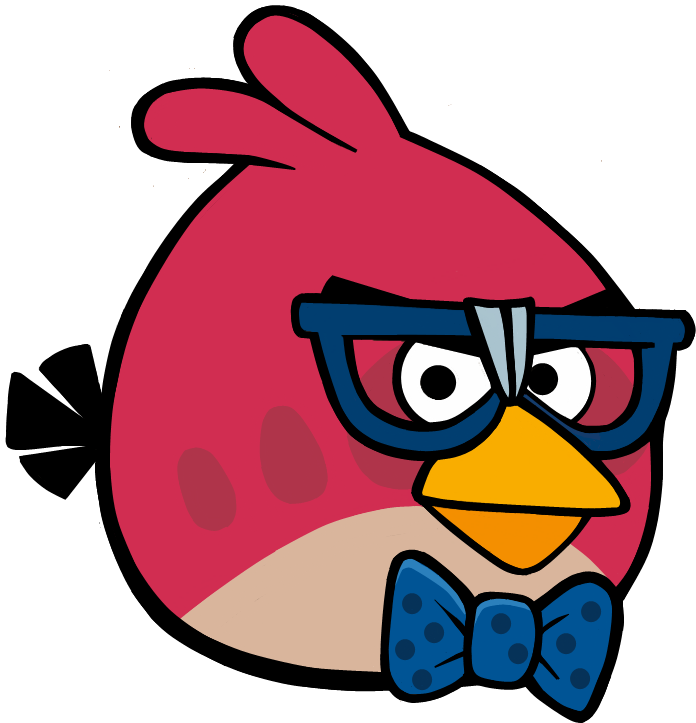 Red Bird Nerd By Antixi On Clipart Library - Angry Birds Nerd (795x777)