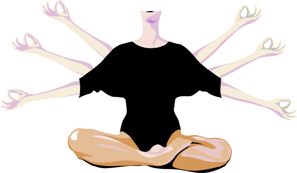 Multitasking Cliparts - Yoga Clip Art (600x351)
