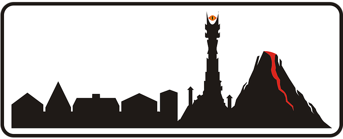 Sign, Road, Road Sign, Building Area - Eye Of Sauron Silhouette (680x340)