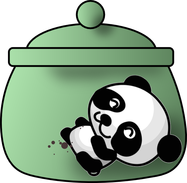 A Cookie Jar With A Happy Panda - Cookie Jar (616x605)
