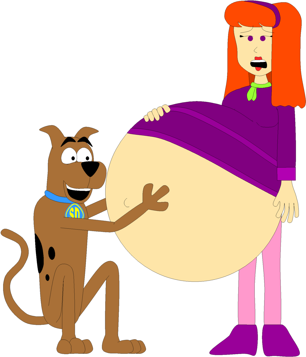 Scooby Thinks Daphne's Pregnant By Angry-signs - Daphne & Velma (1024x1193)